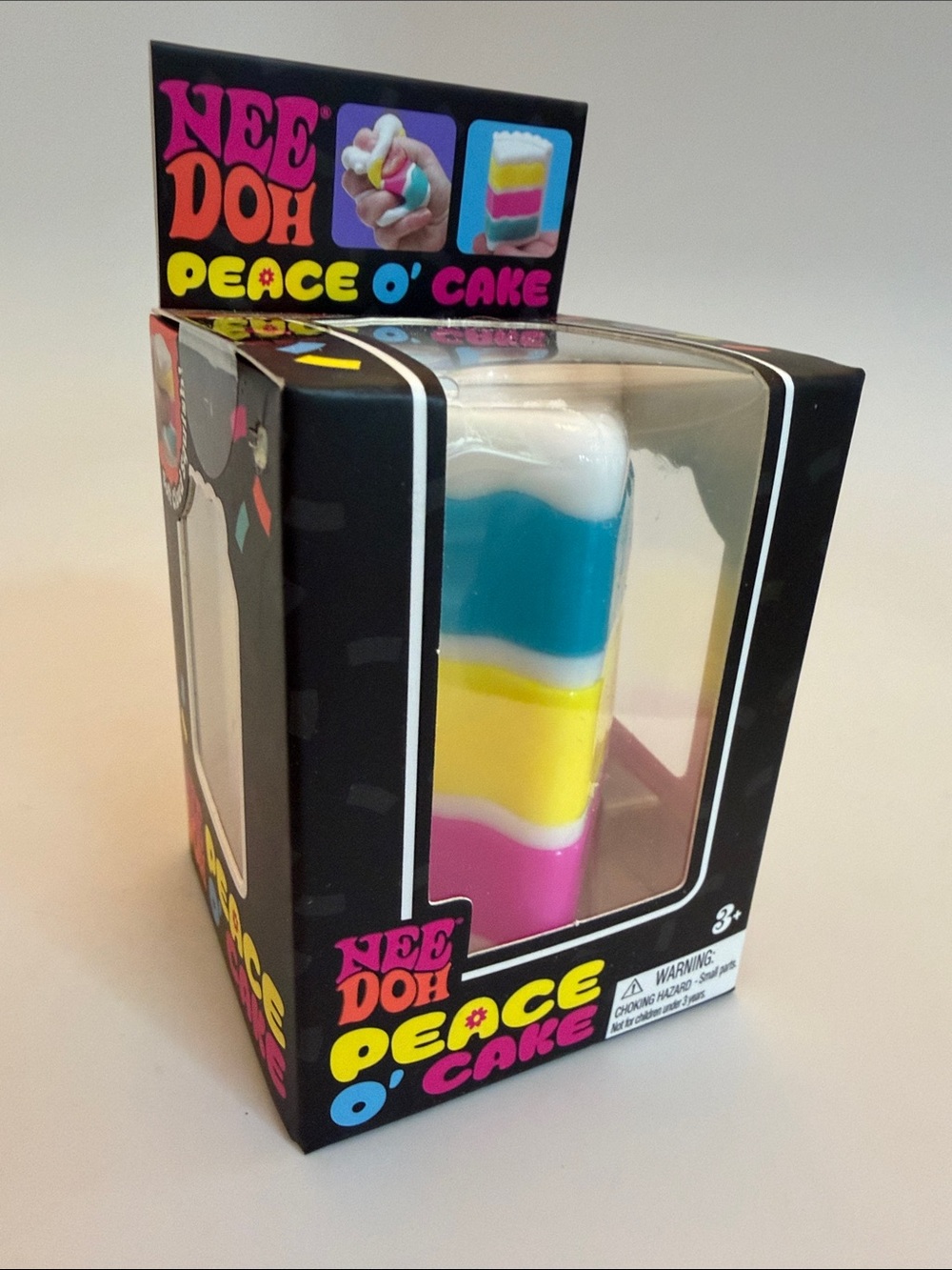 Peace O’Cake NeeDoh Squishy - Blue, Pink & Yellow